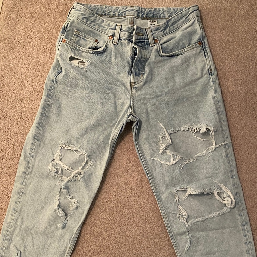 H&M distressed boyfriend jeans